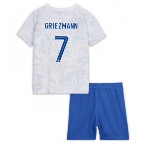Francie Antoine Griezmann #7 Dětské Venkovní dres komplet MS 2022 Krátký Rukáv (+ trenýrky)